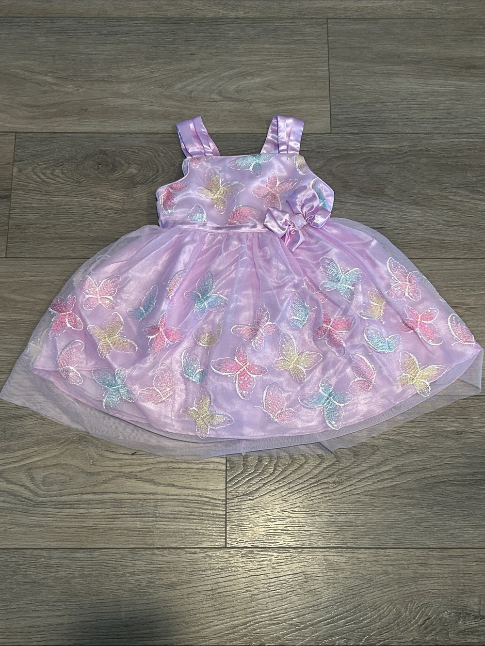 NWOT Jona Michelle Girls Lavender Butterfly Tulle Dress Size 2T